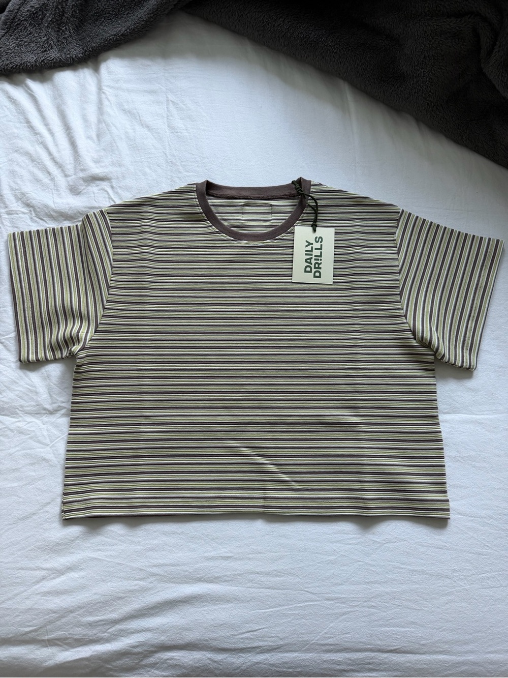 Daily Drills Striped Ribbed Relaxed Tee